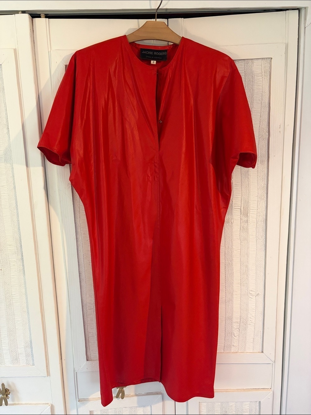Vintage Jackie Rogers NYC 80’s/90’s liquid red dress size 6